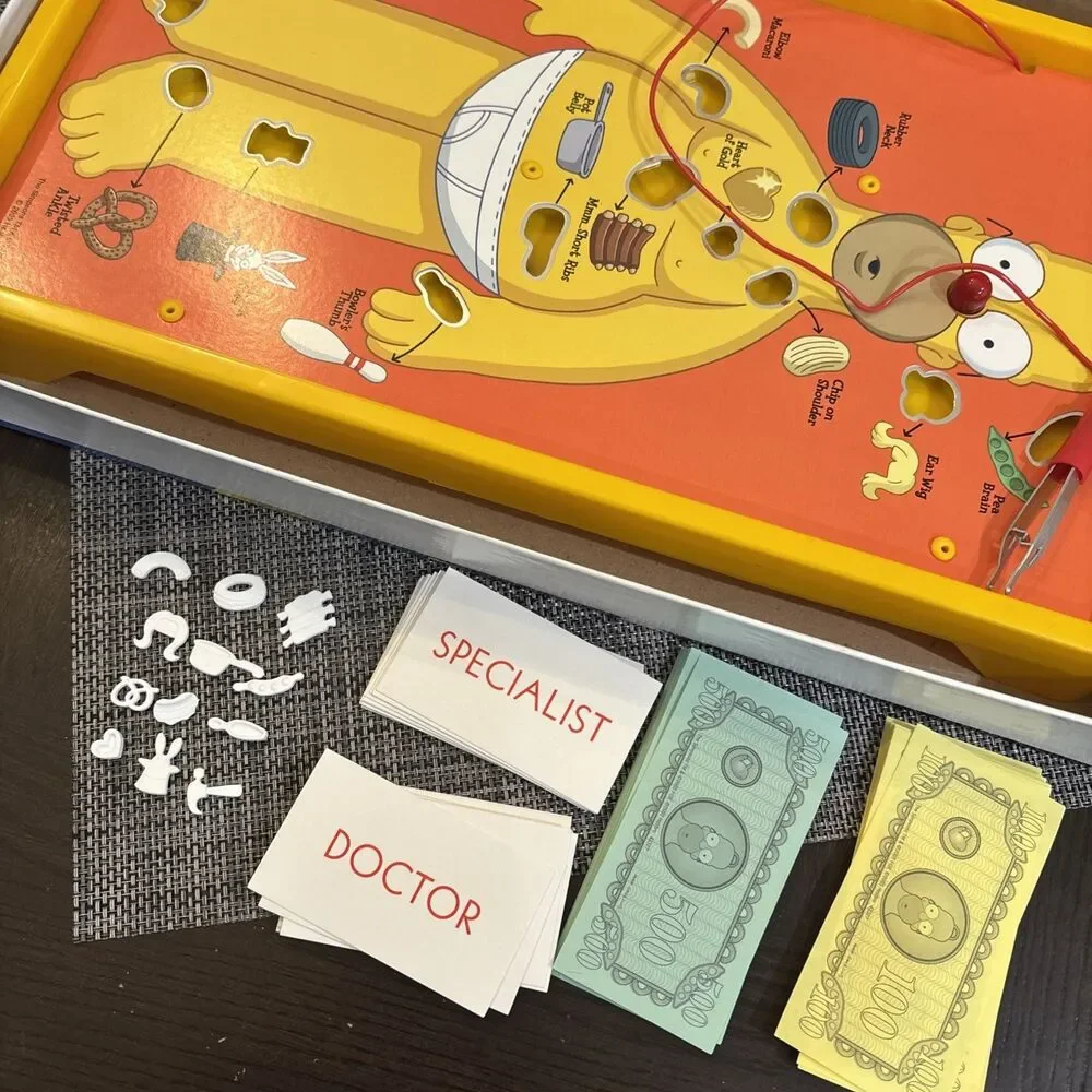 COMPLETE Homer Speaks Operation Simpsons Edition Board Game 2005 Milton Bradley
